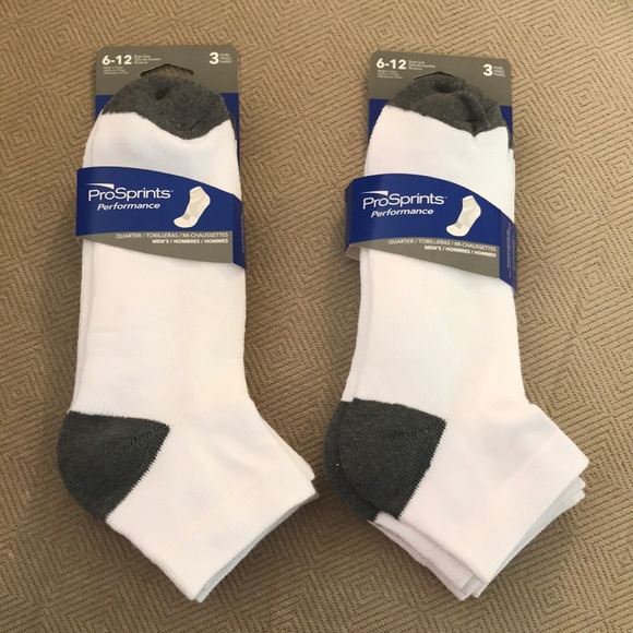 2 packs PROSPRINTS Quarter Cut Socks, 3 pairs per pack *Athletic Performance* - Picture 2 of 9